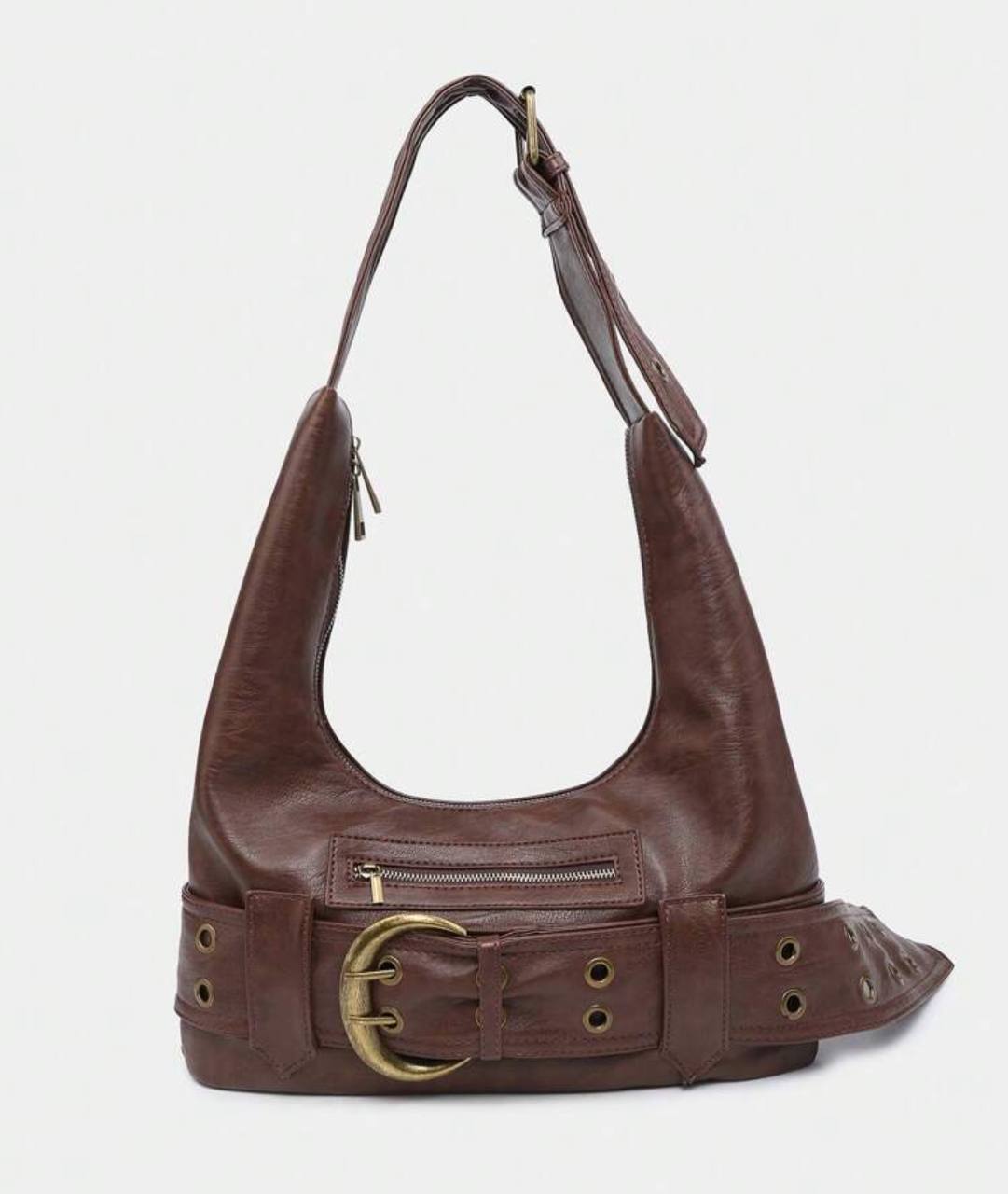 LEATHER BELTED BAG