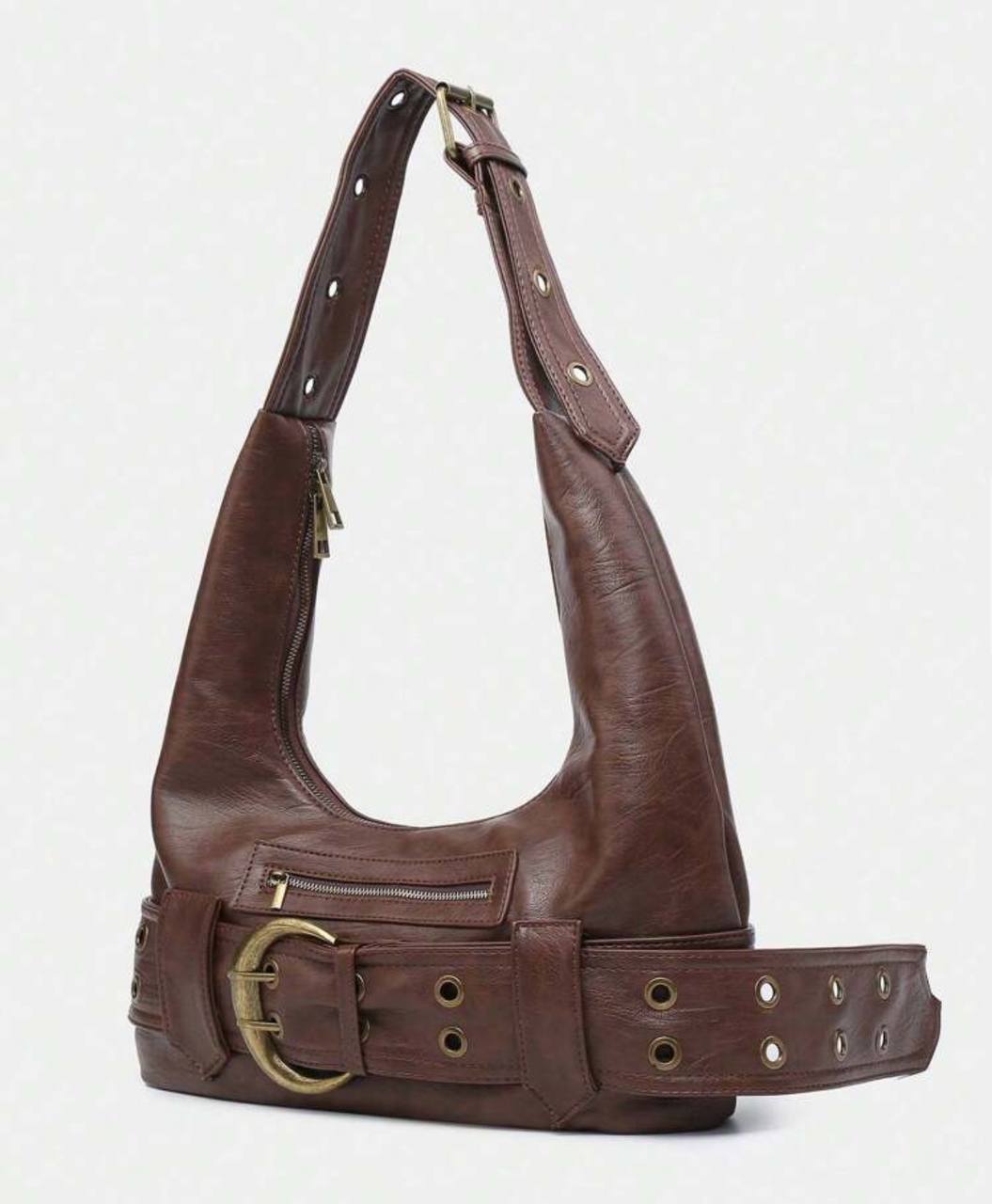 LEATHER BELTED BAG