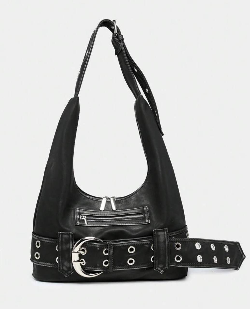 LEATHER BELTED BAG