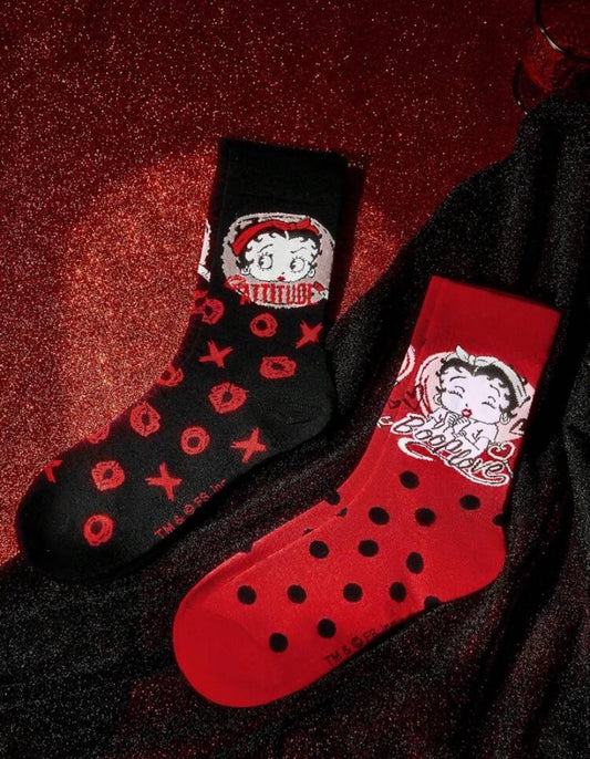 2 PAIRS BETTY BOOP SOCK