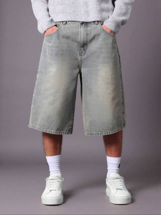 DENIM WASHED JORTS