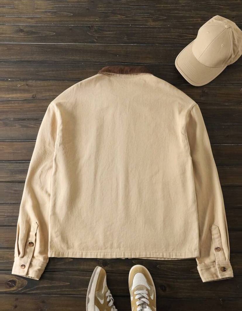 CROPPED JEANS KHAKI JACKET