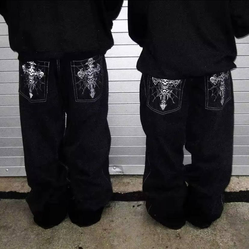 CROSS SKULL JEANS