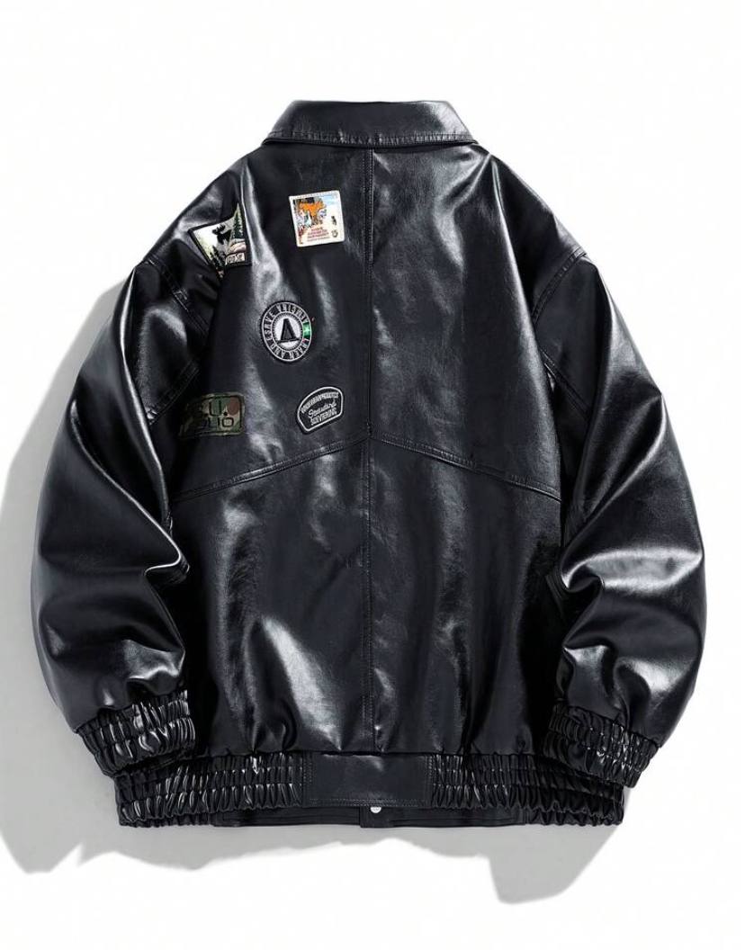 CARTOON ICON LEATHER JACKET