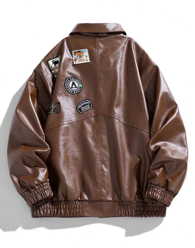 CARTOON ICON LEATHER JACKET