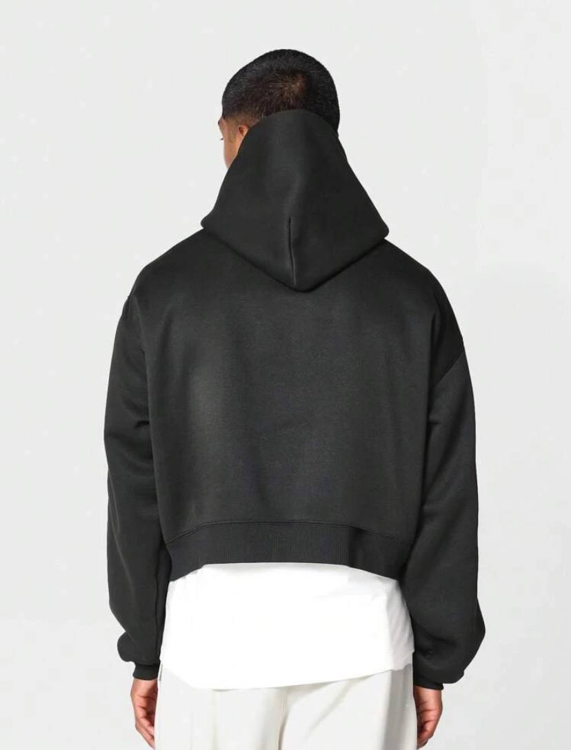 BASIC CROPPED HOODIE